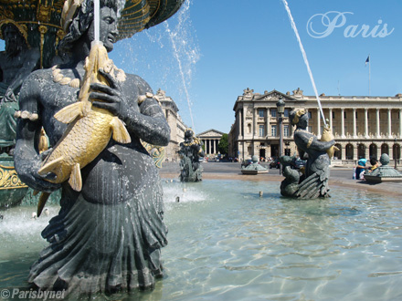 Place de la Concorde, fontaine des fleuves