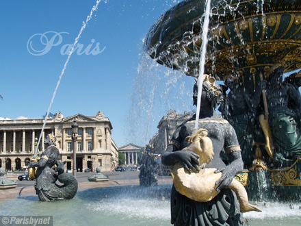 Place de la Concorde, fontaine des fleuves