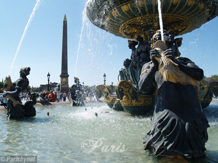 Place de la Concorde, fontaine et oblisque